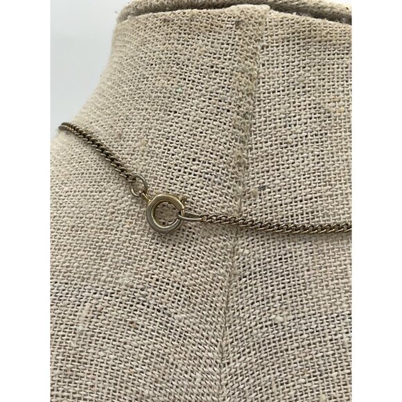 Vintage Gold Tone Purple Heart Pendant Necklace - Picture 4 of 5